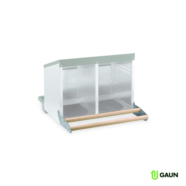 Perchoir bois pour pondoir 2 comp. fond plastique