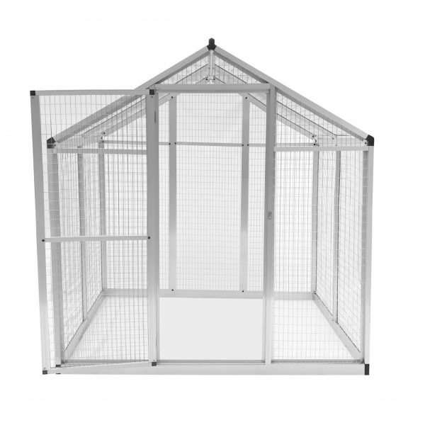 Aviario aluminio 182x178x195 cm – accesorios para pájaros GAUN