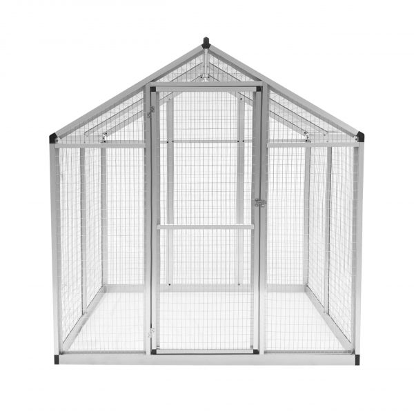 Aviario aluminio 182x178x195 cm – accesorios para pájaros GAUN
