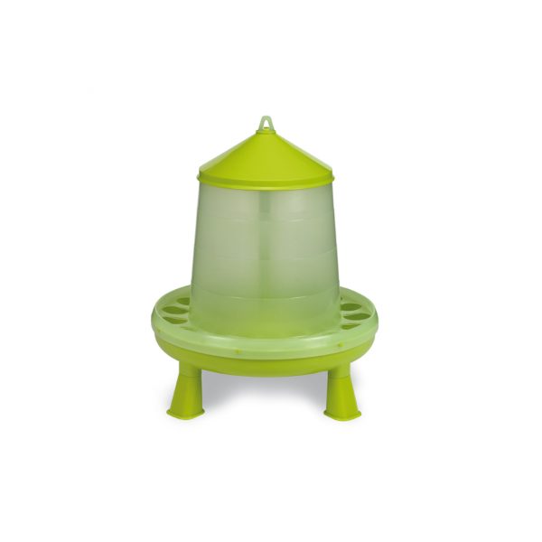 Tolva plastico aves 2 kg con patas pistacho – comedero para animales GAUN