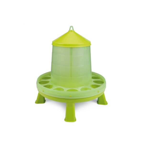 Tolva plastico aves 2 kg con patas pistacho – comedero para animales GAUN