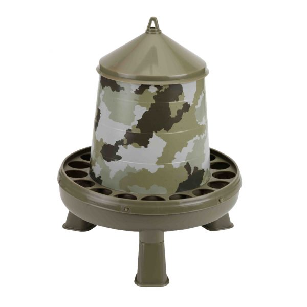 Tolva plastico aves 4 kg con patas camuflaje – comedero para animales GAUN