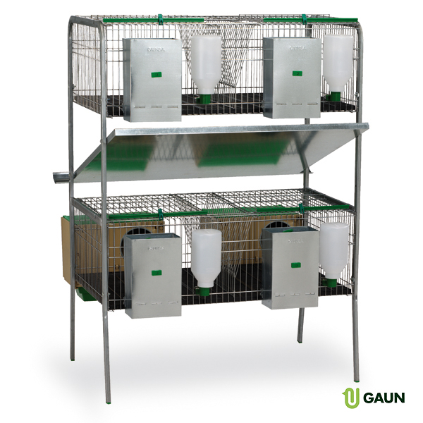 Rabbit cage model Silleda - 2 floors, 2 nests, 2 comp.