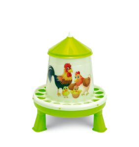 Tolva plastico aves 4 kg con patas pistacho happy range – comedero para animales GAUN